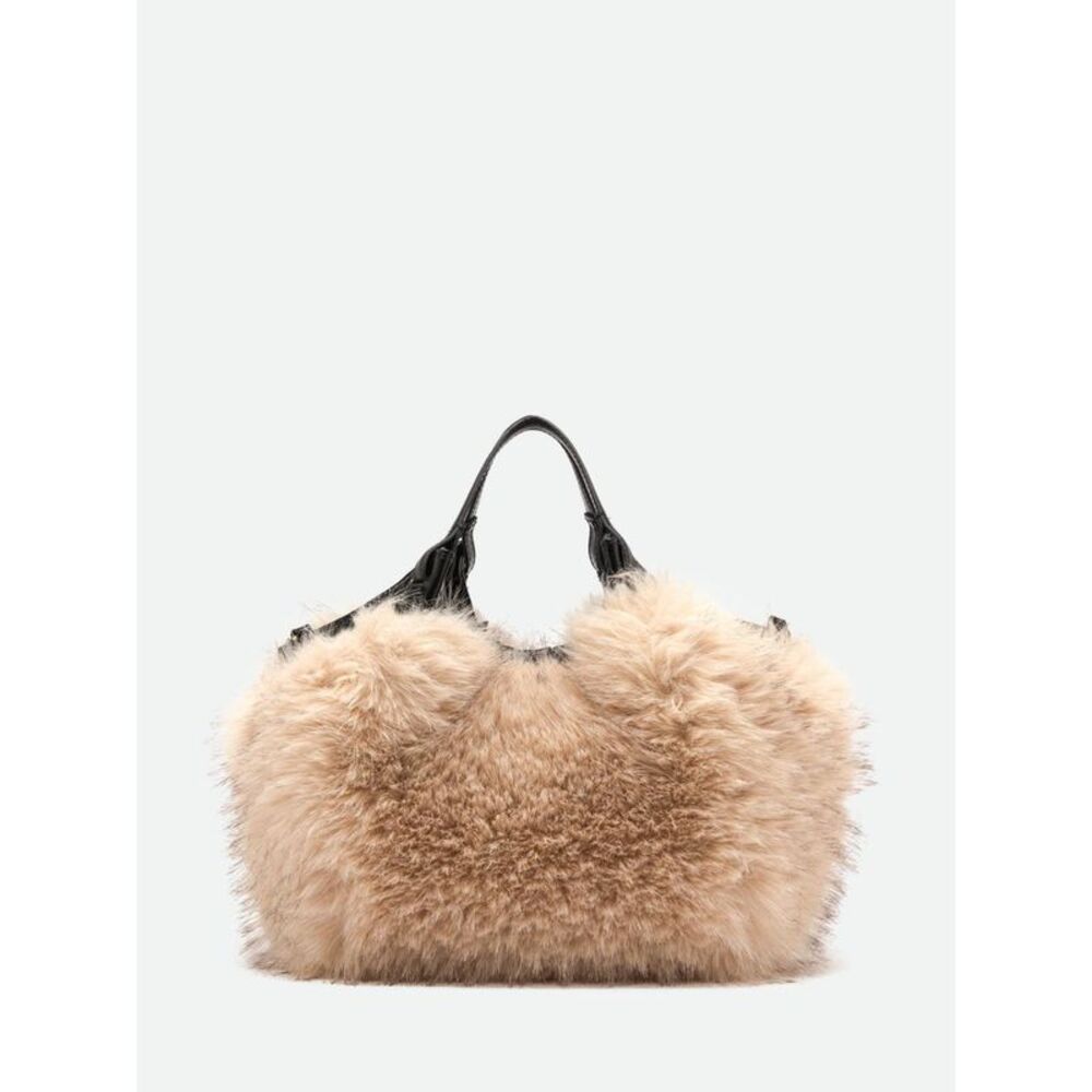 Gianni Chiarini Women Dua Faux Fur Handbag Gianni Chiarini With Leather Details